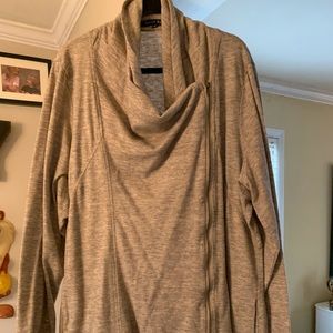 Heather Beige Asymmetrical Jacket from Sweet Rain 4X